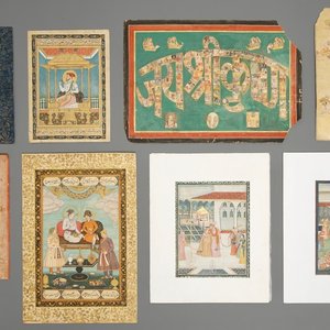 Huit miniatures et calligraphies islamiques et persans, Iran et Inde, 19/20ème — photo 1