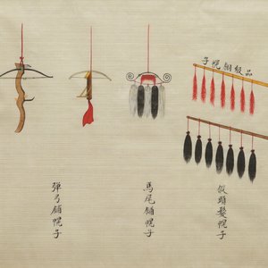 Huit peintures figurant des ornements et des symboles, Chine, 19ème — photo 5