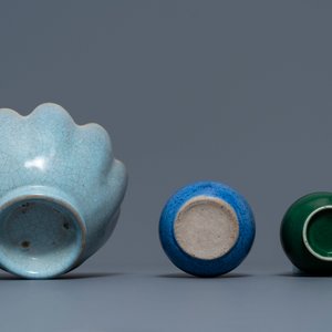Huit pièces en porcelaine de Chine monochrome, 19/20ème — photo 7