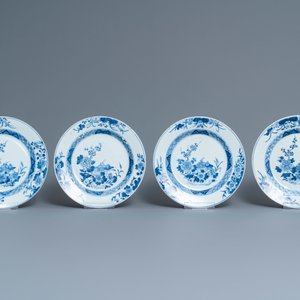 Huit plats, un sous-plat et trois boîtes couvertes en porcelaine de Chine en bleu et blanc, Yongzheng et après — photo 3