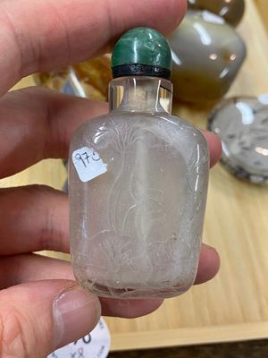 Huit tabatières en agate, pierres dures et quartz, 19/20ème — photo 8