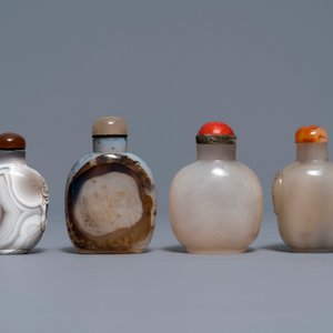 Huit tabatières en agate sculptée, Chine, 19/20ème — photo 3