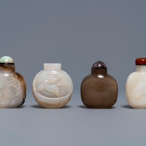 Huit tabatières en agate sculptée, Chine, 19/20ème — photo 3