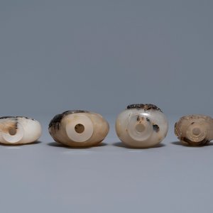 Huit tabatières en agate sculptée, Chine, 19/20ème — photo 8