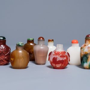 Huit tabatières en verre, Chine, 19/20ème — photo 15