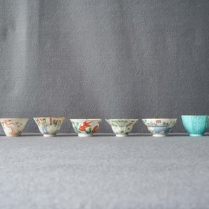 Huit tasses à vin en porcelaine de Chine, 19/20ème — photo 14