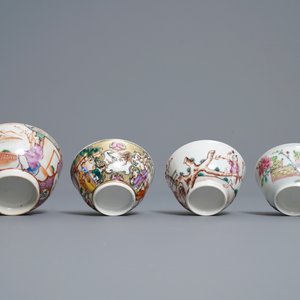 Huit tasses et soucoupes en porcelaine de Chine famille rose, Yongzheng/Qianlong — photo 13