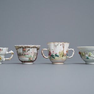 Huit tasses et soucoupes en porcelaine de Chine famille rose, Yongzheng/Qianlong — photo 4