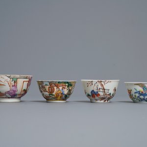 Huit tasses et soucoupes en porcelaine de Chine famille rose, Yongzheng/Qianlong — photo 8