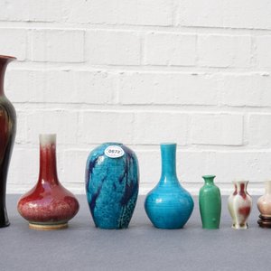 Huit vases en porcelaine de Chine monochrome, 18/19ème — photo 8