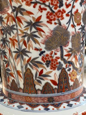 Important vase de forme 'gu' en porcelaine de Samson de style Imari aux armes du Duc d'Orléans, 19ème — photo 3