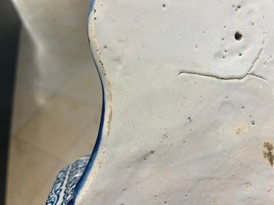 Importante fontaine murale couverte en faïence de Delft en bleu et blanc, 1ère moitié du 18ème — photo 6