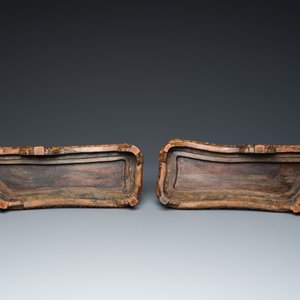 Importante paire de daims en émaux cloisonnés sur socles en bois ajouré, Chine, 19ème — photo 10