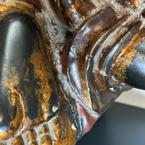 Importante sculpture de Bouddha Shaka en bois laqué et doré, Japon, Edo — photo 8