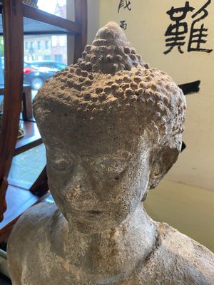 Importante sculpture de Bouddha Shakyamuni en stuc, Thaïlande, région de Haripunchai, 13ème — photo 7