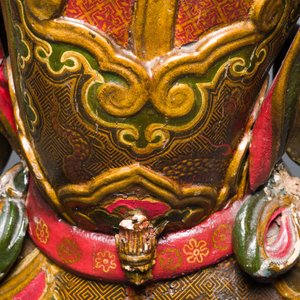 Importante sculpture d'un général divin en bois laqué et polychromé, Japon, Edo, datée 1623 — photo 14