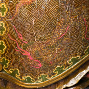 Importante sculpture d'un général divin en bois laqué et polychromé, Japon, Edo, datée 1623 — photo 15