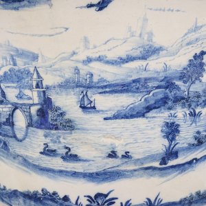 Impressionant vase de jardin en faïence de Delft, bleu et blanc, env. 1700 — photo 6