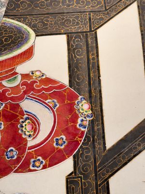 In the manner of Chen Shaofeng 陳兆鳳 (Late Qing Dynasty): 'Qinggong 清供', ink and colour on paper, Cixi mark, 20th C. — photo 11