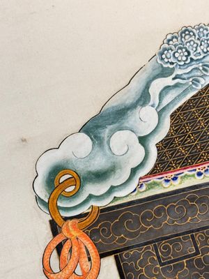 In the manner of Chen Shaofeng 陳兆鳳 (Late Qing Dynasty): 'Qinggong 清供', ink and colour on paper, Cixi mark, 20th C. — photo 27
