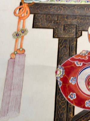 In the manner of Chen Shaofeng 陳兆鳳 (Late Qing Dynasty): 'Qinggong 清供', ink and colour on paper, Cixi mark, 20th C. — photo 6