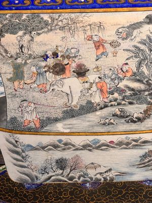 In the manner of Chen Shaofeng 陳兆鳳 (Late Qing Dynasty): 'Qinggong 清供', ink and colour on paper, Cixi mark, 20th C. — photo 8
