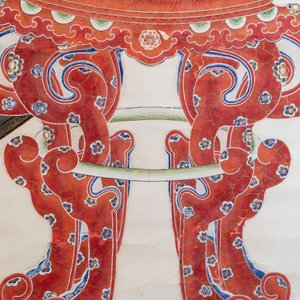 In the manner of Chen Shaofeng 陳兆鳳 (Late Qing Dynasty): 'Qinggong 清供', ink and colour on paper, Cixi mark, 20th C. — photo 9