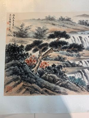 In the manner of Huang Chün-Pi 黃君璧 (1898-1991): 'Waterfall', ink and colour on paper, 20th C. — 照片 5