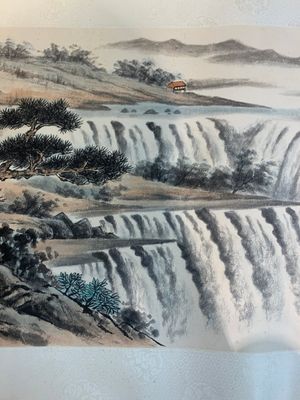 In the manner of Huang Chün-Pi 黃君璧 (1898-1991): 'Waterfall', ink and colour on paper, 20th C. — 照片 6
