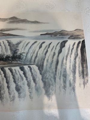 In the manner of Huang Chün-Pi 黃君璧 (1898-1991): 'Waterfall', ink and colour on paper, 20th C. — 照片 7