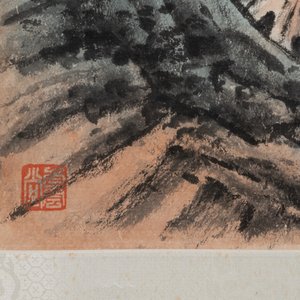 In the manner of Huang Chün-Pi 黃君璧 (1898-1991): 'Waterfall', ink and colour on paper, 20th C. — 照片 3