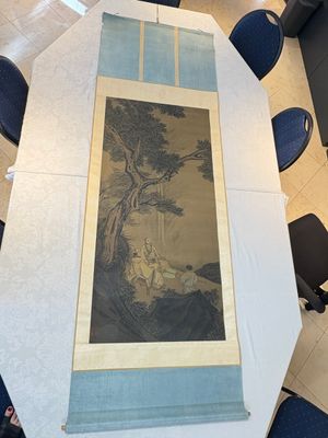 In the manner of Li Gonglin 李公麟 (1049-1106): 'Sages and servant under the tree', ink and colour on silk — photo 2