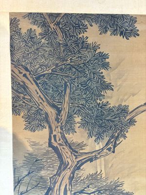 In the manner of Li Gonglin 李公麟 (1049-1106): 'Sages and servant under the tree', ink and colour on silk — photo 4