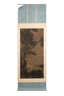 In the manner of Li Gonglin 李公麟 (1049-1106): 'Sages and servant under the tree', ink and colour on silk