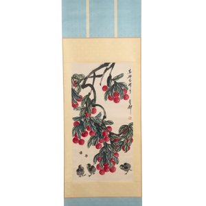 In the manner of Lou Shibai 娄师白 (1918-2010): 'Waxberries', ink and colour on paper — photo 1