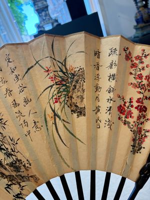 In the manner of Ma Quan 馬荃(18th C.): 'An ebony fan painted with 'Four Gentlemen 四君子', 19/20th C. — photo 11