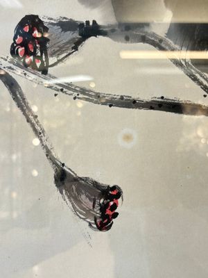 In the manner of Qi Baishi (1864-1957): 'Kingfishers Among Lotus', ink and colour on paper, signed — 照片 8