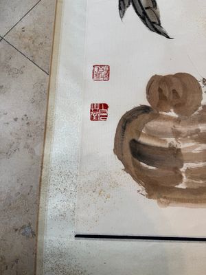 In the manner of Qi Baishi 齊白石 (1864-1957): 'Peaches', ink and colour on paper — photo 4