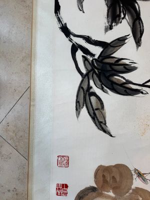 In the manner of Qi Baishi 齊白石 (1864-1957): 'Peaches', ink and colour on paper — photo 6