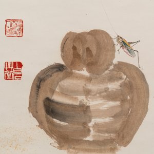 In the manner of Qi Baishi 齊白石 (1864-1957): 'Peaches', ink and colour on paper — photo 3