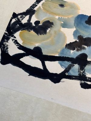 In the manner of Qi Baishi 齊白石 (1864-1957): 'Persimmons' and Wang Fuchang 王福厂(1880-1960): 'Calligraphy', ink and colour on paper — photo 5