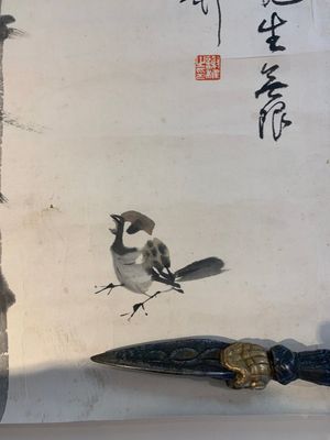 In the manner of Qi Gong 啟功 (1912-2005) and Lu Bi 律碧 'Calligraphy' and 'Bamboo', ink on paper — foto 10