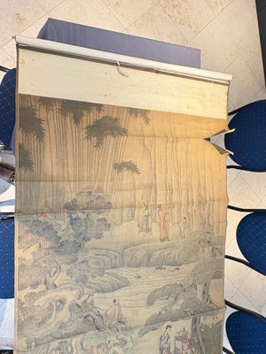 In the manner of Qian Gong 錢貢 (16/17th C.): 'Gathering of sages', ink and colour on silk, 19th C. — 照片 2
