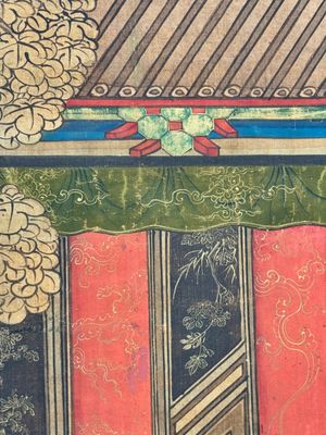 In the manner of Qiu Ying 仇英 (1494-1552): 'Festival in Chinese Garden', ink and colour on silk, 17/18th C. — photo 39