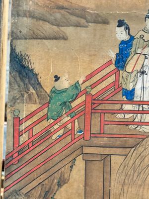 In the manner of Qiu Ying 仇英 (1494-1552): 'Festival in Chinese Garden', ink and colour on silk, 17/18th C. — photo 66