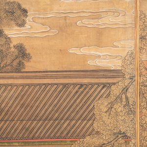 In the manner of Qiu Ying 仇英 (1494-1552): 'Festival in Chinese Garden', ink and colour on silk, 17/18th C. — photo 16