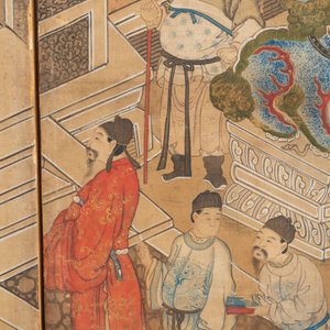 In the manner of Qiu Ying 仇英 (1494-1552): 'Festival in Chinese Garden', ink and colour on silk, 17/18th C. — photo 39