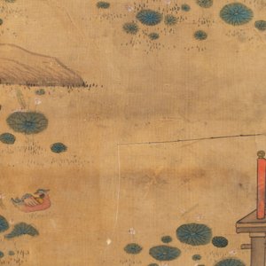 In the manner of Qiu Ying 仇英 (1494-1552): 'Festival in Chinese Garden', ink and colour on silk, 17/18th C. — photo 5