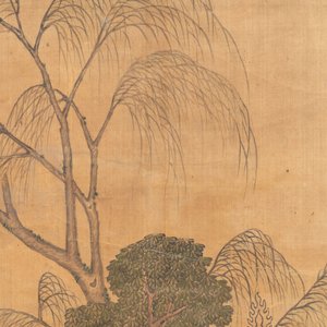 In the manner of Qiu Ying 仇英 (1494-1552): 'Festival in Chinese Garden', ink and colour on silk, 17/18th C. — photo 6