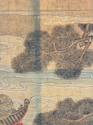 In the manner of Qiu Ying 仇英 (1494-1552): 'Festival in Chinese Garden', ink and colour on silk, 17/18th C. — photo 17